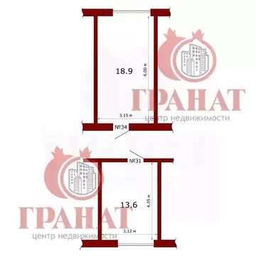 Комната Свердловская область, Асбест ул. Челюскинцев, 15 (18.9 м)