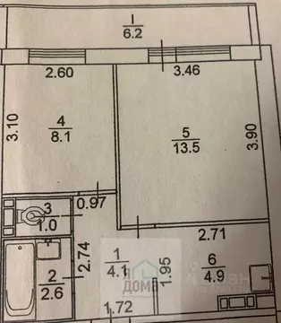2-к кв. Томская область, Томск ул. Говорова, 37 (34.2 м)