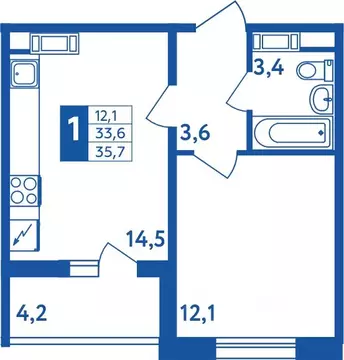 1-к кв. Башкортостан, Уфа Дема жилрайон, Новая Дема жилой комплекс ...