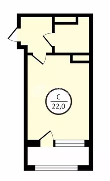 Квартира-студия: Москва, Рязанский проспект, 2/2к1 (22 м)