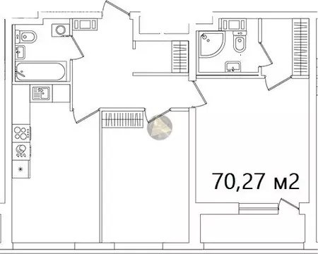 2-комнатная квартира: Санкт-Петербург, Октябрьская набережная, 120 ...