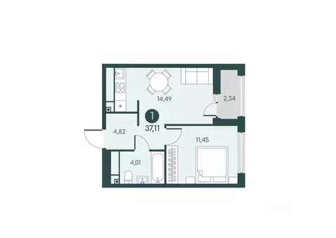 1-к кв. Курганская область, Курган Малиновые высоты жилой комплекс ...