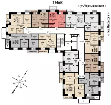 1-к кв. Алтайский край, Барнаул ул. Чернышевского (31.0 м)