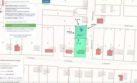 Участок в Воронежская область, Рамонский район, с. Новоживотинное ул. ...