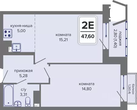 2-к кв. Пермский край, Пермь Гайва мкр,  (47.6 м)