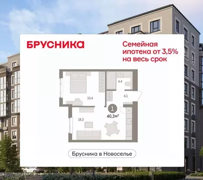 1-к кв. Ленинградская область, Новоселье г. Ломоносовский район, ...