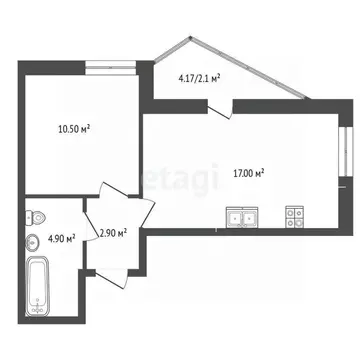 1-к кв. Ростовская область, Ростов-на-Дону Северный мкр, просп. ...