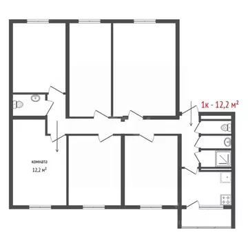 Комната Свердловская область, Екатеринбург ул. Старых Большевиков, 5 ...