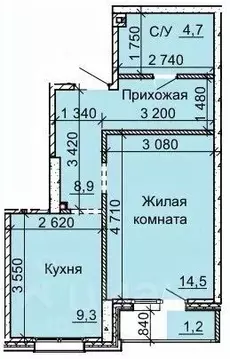 1-к кв. Новосибирская область, Новосибирск Юбилейный мкр,  (38.6 м)