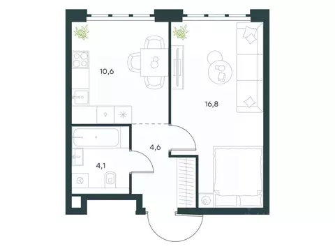 1-к кв. Москва Южнопортовая ул., 28АС17 (36.1 м)