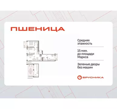 3-к кв. Новосибирская область, Новосибирский район, Краснообск рп ...