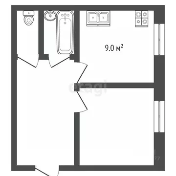 1-к кв. Воронежская область, Борисоглебск Аэродромная ул., 10 (30.6 м)