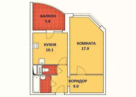 1-к кв. Москва Рождественская ул., 27к1 (44.7 м)