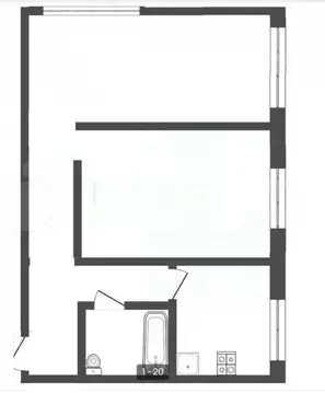 2-к кв. Кемеровская область, Новокузнецк Горьковская ул., 43 (43.7 м)