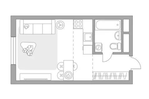 Квартира-студия: Мытищи, Тенистый бульвар, 9 (28.17 м)