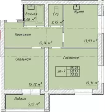 2-к кв. Ивановская область, Ивановский район, Богданихское с/пос, д. ...