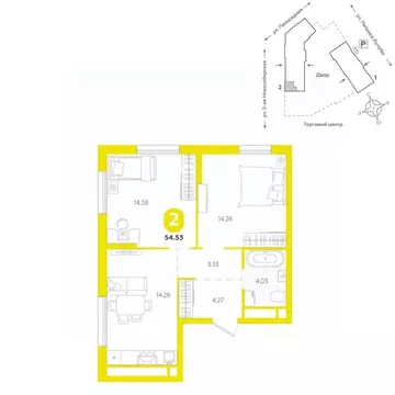2-к кв. Свердловская область, Екатеринбург ул. Патриса Лумумбы, 4А ...