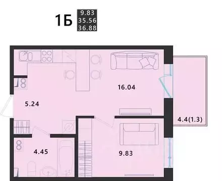 1-к кв. Псковская область, Псковский район, Завеличенская волость, д. ...
