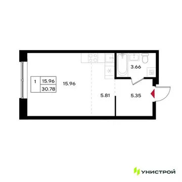 1-к кв. Пермский край, Пермь ДКЖ мкр, Уникум на Энгельса жилой ...