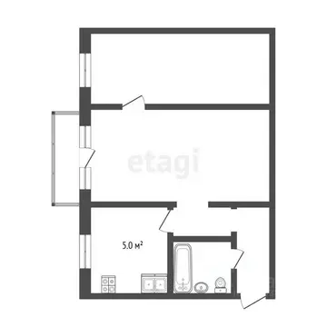 2-к кв. Тюменская область, Тюмень ул. Пермякова, 4 (45.2 м)