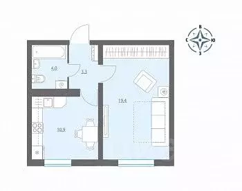 1-к кв. Воронежская область, Новоусманский район, пос. Отрадное ул. ...