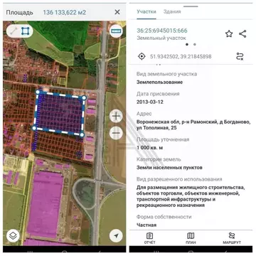 Участок в Воронежская область, Рамонский район, Горожанское с/пос, д. ...