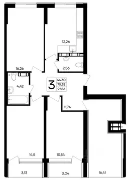 4-к кв. Севастополь ш. Балаклавское, 1 (97.86 м)