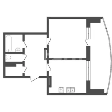 1-комнатная квартира: Тюмень, улица Станислава Карнацевича, 6 (49.4 м)