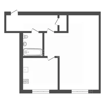 1-к кв. Тульская область, Алексин ул. Серафимовича, 4 (30.3 м)