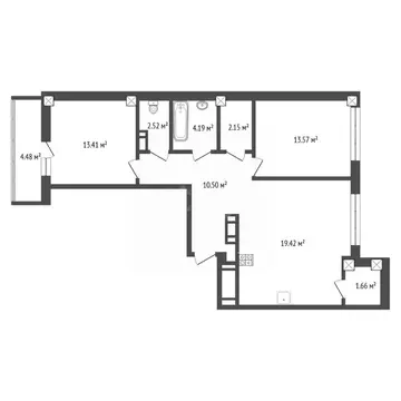 2-к кв. Тюменская область, Тюменский муниципальный округ, д. Дударева ...