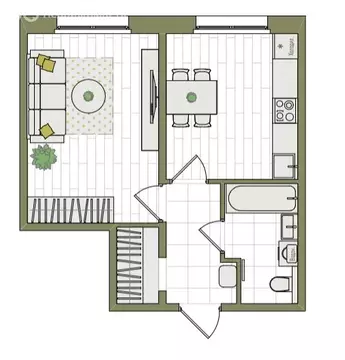 1-комнатная квартира: Киров, Чистопрудненская улица, 13А (35.7 м)
