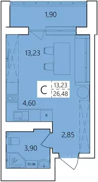 Студия Башкортостан, Уфа Затон жилрайон, Волна жилой комплекс (26.48 ...