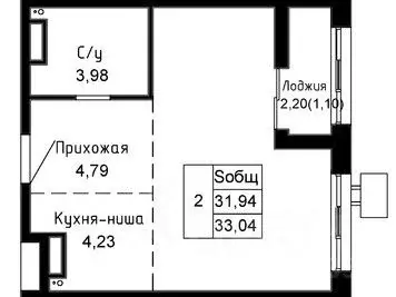 2-к кв. Приморский край, Артем  (31.94 м)