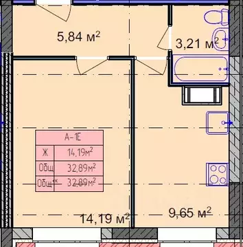 1-к кв. Ярославская область, Ярославль ул. Строителей, 18 (32.9 м)