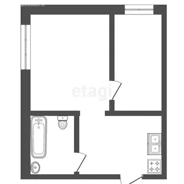 1-комнатная квартира: Ульяновск, улица Варейкиса, 15 (23.2 м)