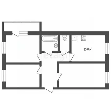 3-к кв. Ставропольский край, Пятигорск Зеленый пер. (69.8 м)