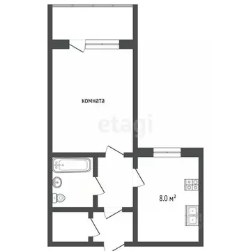 1-к кв. Севастополь ул. Колобова, 21 (32.8 м)