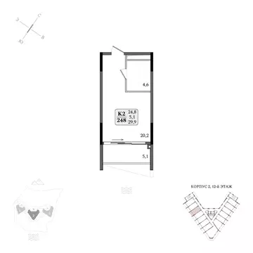 Студия Крым, Алушта муниципальный округ, пос. Бондаренково Летто жилой ...