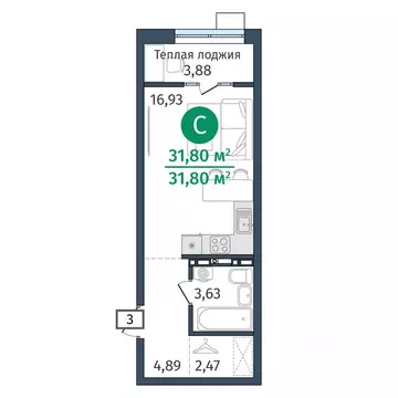Студия Тюменская область, Тюменский муниципальный округ, д. Дударева ...