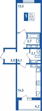 1-к кв. Башкортостан, Уфа Дема жилрайон, Новая Дема жилой комплекс ...