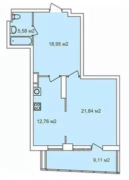 1-к кв. Нижегородская область, Нижний Новгород Сенная пл., 1 (62.45 м)