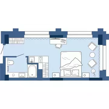 1-к кв. Новосибирская область, Новосибирск Аэропорт мкр,  (28.76 м)