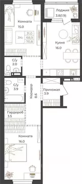 2-к кв. Алтай, Горно-Алтайск Социалистическая ул., 82 (70.8 м)