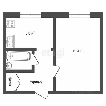 1-к кв. Пермский край, Пермь ул. Солдатова, 35 (29.3 м)