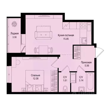 1-к кв. Ленинградская область, Всеволожский район, Заневское городское ...