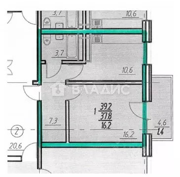 1-к кв. Бурятия, Улан-Удэ просп. 50-летия Октября, 2/1 (38.6 м)