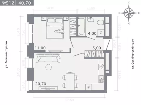 1-к кв. Татарстан, Казань Первомайский жилмассив, Оригана жилой ...