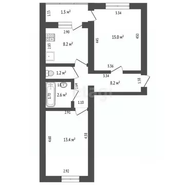 2-к кв. Башкортостан, Стерлитамак ул. Гоголя, 108 (48.6 м)