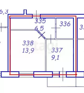 1-комнатная квартира: Михайловск, коттеджный посёлок Адмирал, ...