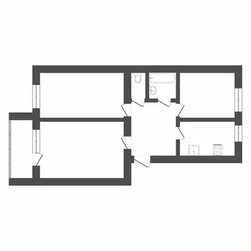 3-комнатная квартира: Тюмень, Ставропольская улица, 5 (59 м)